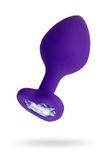 Анальна пробка ToDo Anal Plug Diamond Heart 8 см (фіолетовий) 60368 фото