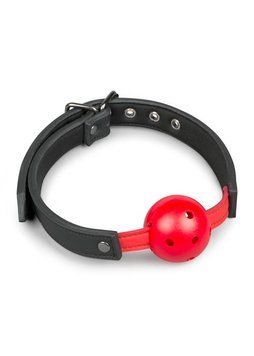 Кляп Easy Toys Ball Gag Plastic Gag With Air Holes, 4.5 см (червоний) 86654 фото