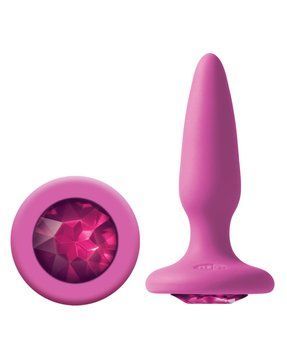 Анальная пробка Glams Mini Rainbow Gem, 8.5 см (розовый) 77334 фото
