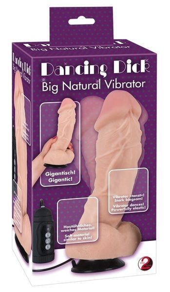 Вибратор Dancing Dick Big Natural Vibrator, 22 см (телесный) 82056 фото
