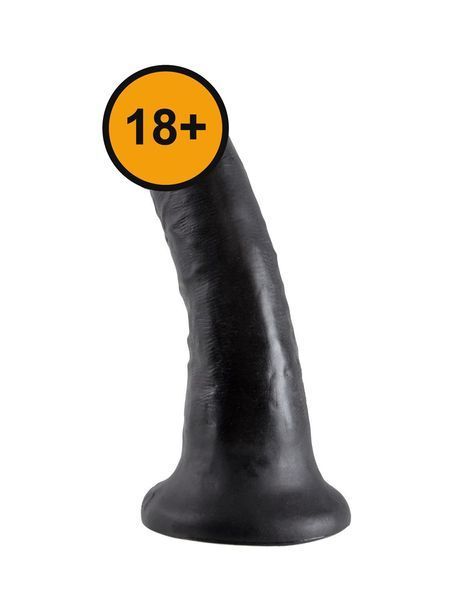 Фалоімітатор King Cock 6", 15 см (чорний) 100336 фото