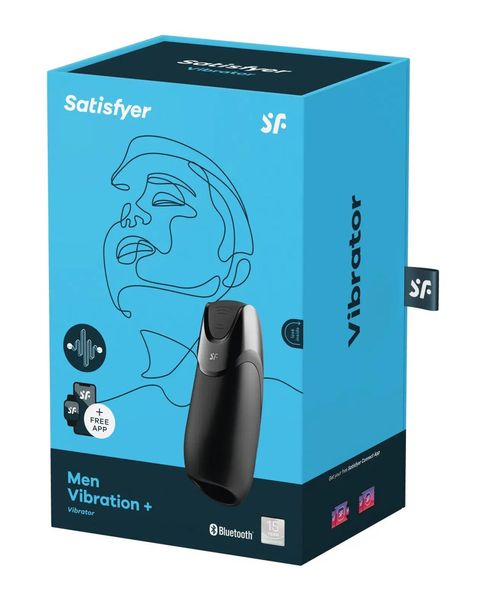 Мастурбатор Satisfyer Men Vibration + Connect App, 17,5 см (черный) 30210 фото