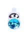 Металлическая анальная пробка с кристаллом Boss Jewellery Silver Butt Plug Light, 9,5 см (голубой) 15996 фото 3