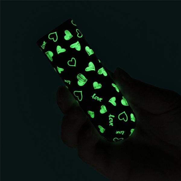 Вибратор для клитора LoveToy Heart Massager Glow In The Dark, 8,5 см (черный) 16203 фото