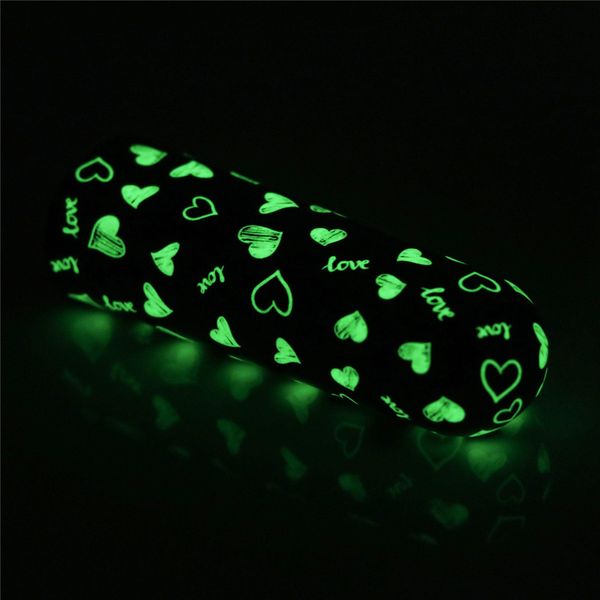 Вибратор для клитора LoveToy Heart Massager Glow In The Dark, 8,5 см (черный) 16203 фото