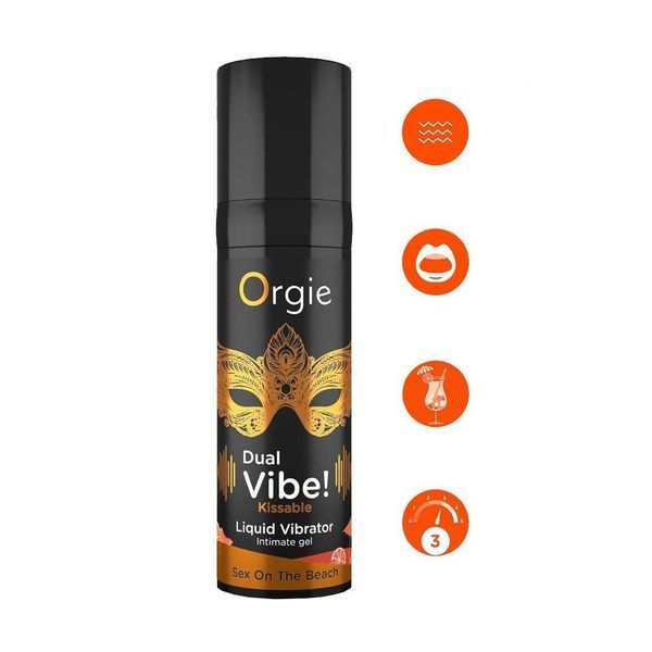 Жидкий вибратор Orgie DUAL VIBE! секс на пляже, 15 мл 36992 фото