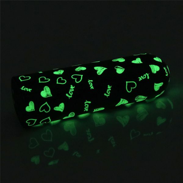 Вибратор для клитора LoveToy Heart Massager Glow In The Dark, 8,5 см (черный) 16203 фото