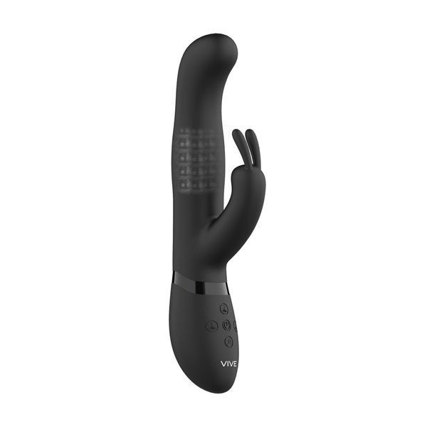 Вібратор-кролик Vive Izara, 22 см (чорний) 80940 фото