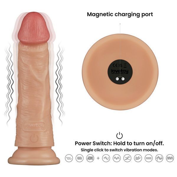Вибратор Lovetoy Power Basic 7'', 17.8 см (телесный) 212268 фото