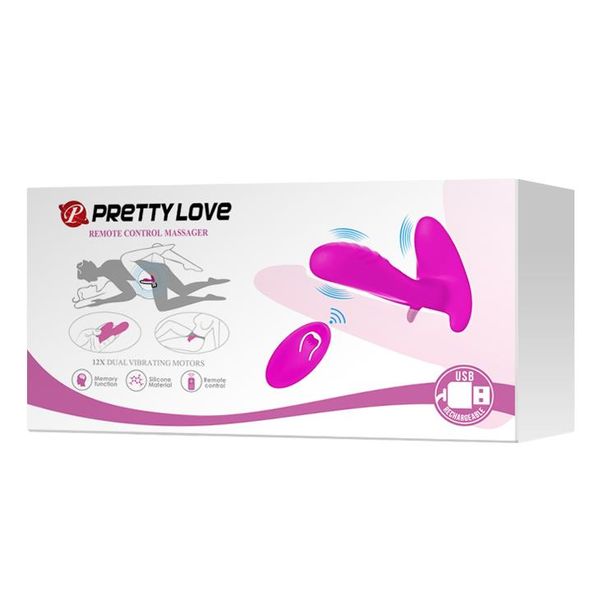 Вибратор Pretty Love Remote Control, 10 см (фиолетовый) 11626 фото