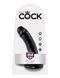 Фалоімітатор King Cock 6", 15 см (чорний) 100336 фото 4