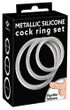 Набор эрекционных колец Metallic Cock Ring Set, 3 шт (серебристый) 10039 фото