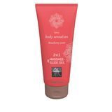 Лубрикант та масажний гель 2 в 1 Shiatsu Body Sensation полуниця, 200 мл 17100 фото