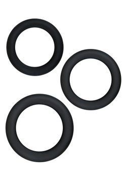 Ерекційне кільце Renegade Super Stretchy Diversity Rings, 3 шт (чорний) 77350 фото