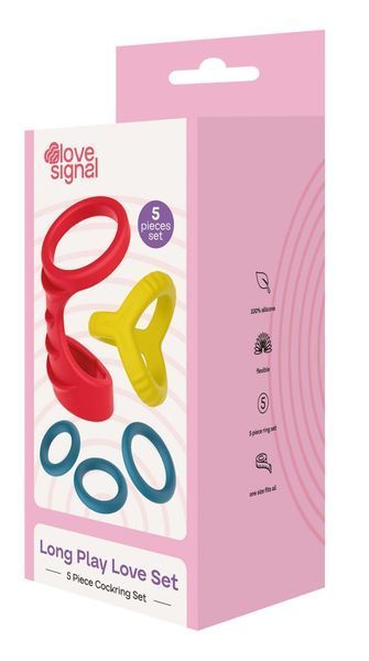 Набір ерекційних кілець Dream Toys Long Play Love (мульті) 227954 фото