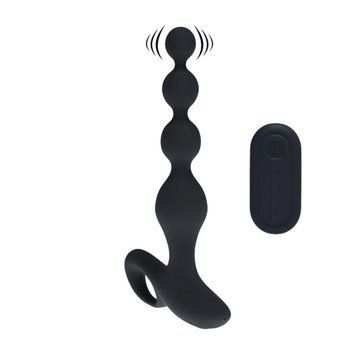 Анальна пробка Levelz Remote Control Beaded Vibrating, 20.3, (чорний) 217986 фото