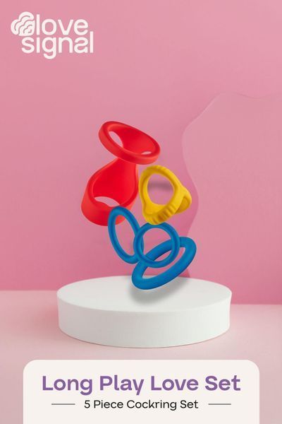 Набір ерекційних кілець Dream Toys Long Play Love (мульті) 227954 фото