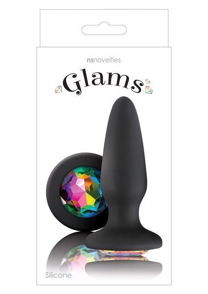Анальная пробка Glams Gem, 10.5 см (черный) 125178 фото