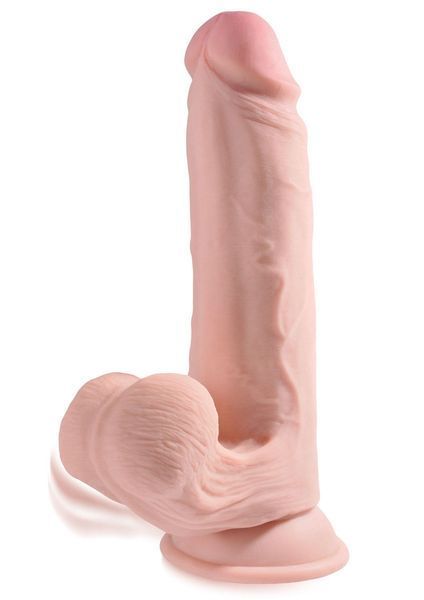 Фаллоимитатор King Cock 3D Cock Swinging Balls, 26 см (телесный) 34625 фото