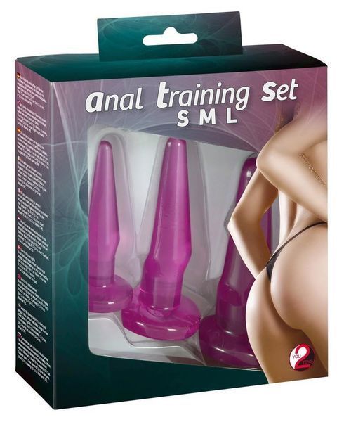 Набор анальных пробок Anal Training Set Lila, 3 шт (фиолетовый) 10344 фото