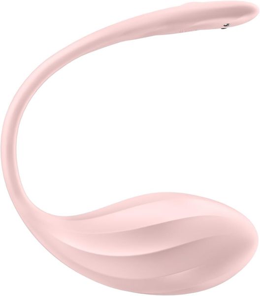 Виброяйцо Satisfyer Ribbed Petal, 23 см (розовый) 36283 фото