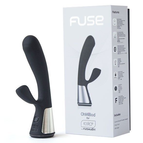 Вібратор-кролик Ohmibod Fuse for Kiiroo, 18 см (чорний) 68826 фото