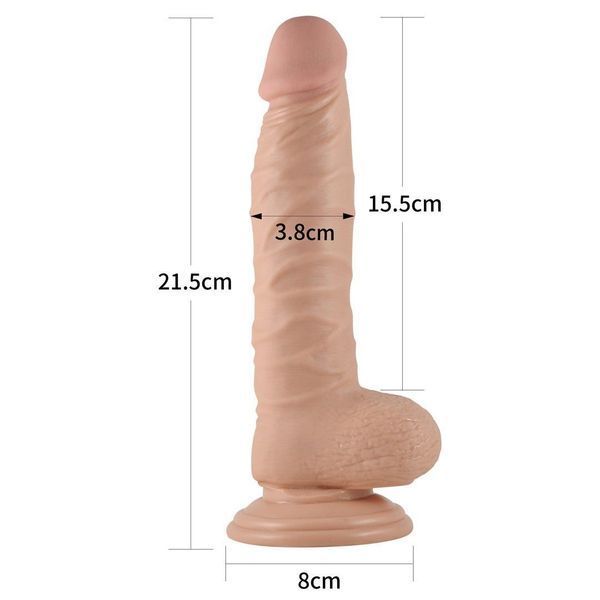 Фаллоимитатор на присоске LoveToy Real Extreme # 1, 19 см (телесный) 44794 фото