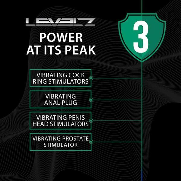 Анальная пробка Levelz Remote Control Beaded Vibrating, 20.3 см (черный) 217986 фото