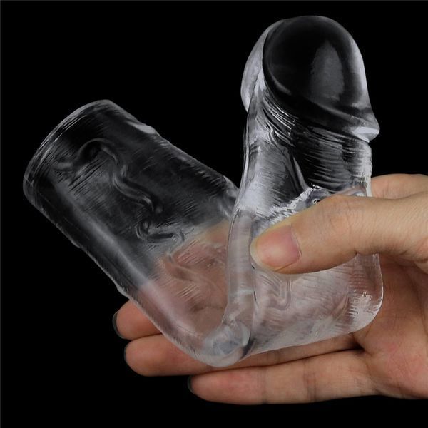 Насадка на пеніс LoveToy Flawless Clear Penis Sleeve Add 2, 19 см (прозорий) 14665_EU фото Насадка на пеніс LoveToy Flawless Clear Penis Sleeve Add 2, 19 см (прозорий) 14665_EU фото