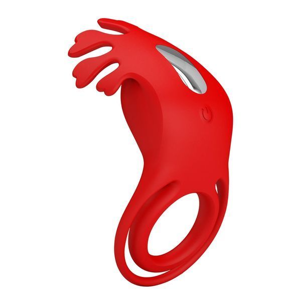 Ерекційне кільце Pretty Love Vibrant Penis Ring Ruben, 8,5 см (червоний) 64358 фото