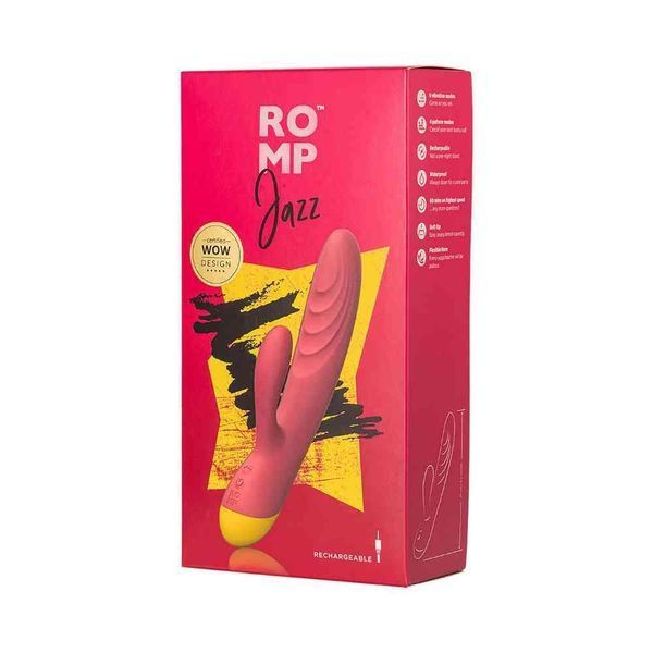 Вібратор-кролик Romp Jazz, 21 см (червоний) 125152 фото