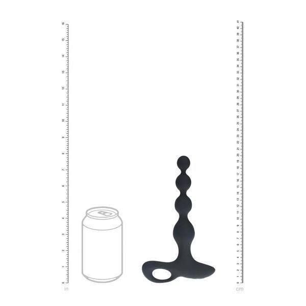 Анальная пробка Levelz Remote Control Beaded Vibrating, 20.3 см (черный) 217986 фото