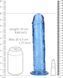Фаллоимитатор RealRock Crystal Clear 9'', 25 см (голубой) 80530 фото 5