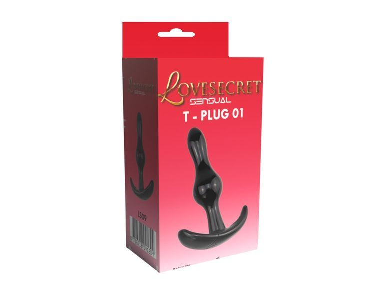 Анальна пробка Lovesecret T-Plug 01, 8.5 см (чорний) 214460 фото