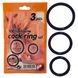 Набор эрекционных колец Cock Ring Set, 3 шт (черный) 4965 фото 5