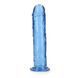 Фаллоимитатор RealRock Crystal Clear 9'', 25 см (голубой) 80530 фото 2