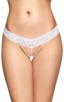 Трусики-стринги Softline Tongs 2491, S/M (белый) 98440 фото