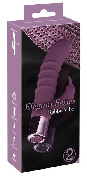 Вибратор-кролик Elegant Series Rabbit Vibe, 16 см (фиолетовый) 46270 фото