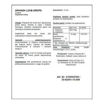 Краплі Cobeco Spanish Love Drops Lavetra, 15 мл 37590 фото