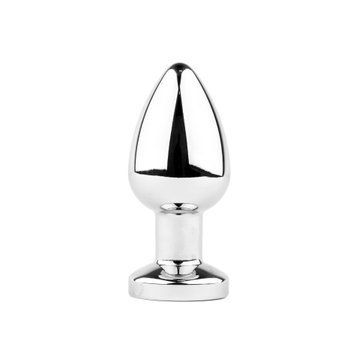 Анальна пробка B - Series HeavyFun Metal Butt Plug M, 7.9 см (сріблястий) 230596 фото