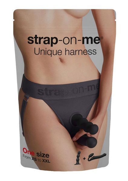 Страпон Strap-on-me Unique Lingerie Harness, One Size (сірий) 148932 фото