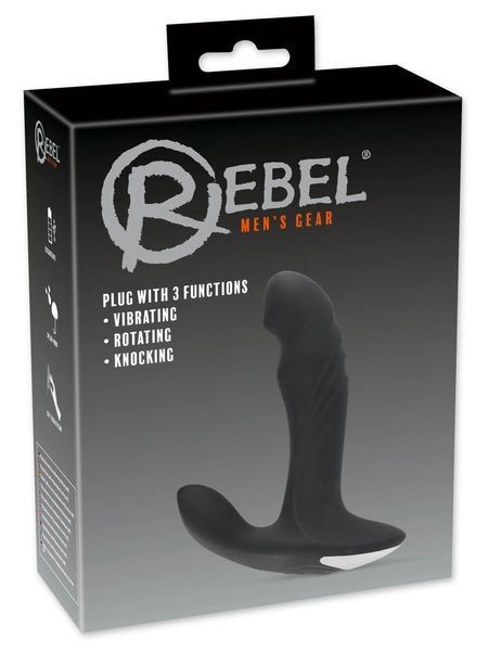 Стимулятор простаты Rebel Plug, 16.6 см (черный) 82120 фото