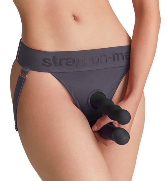 Страпон Strap-on-me Unique Lingerie Harness, One Size (сірий) 148932 фото