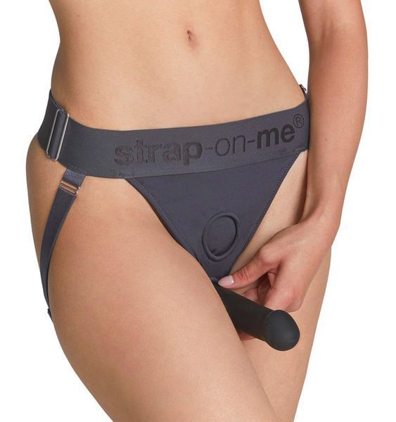 Страпон Strap-on-me Unique Lingerie Harness, One Size (сірий) 148932 фото