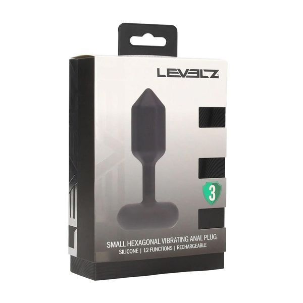 Анальная пробка Levelz Hexagonal Anal Plug S, 11.7 см (черный) 217946 фото