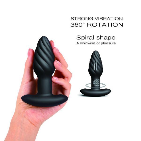 Анальная пробка Dorcel Spin Plug, 12.2 см (черный) 44802 фото