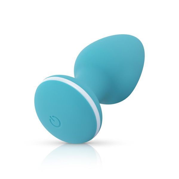 Анальна пробка Cala Azul Blanca Vibrating Anal Plug, 8,3 см (бірюзовий) 30182 фото
