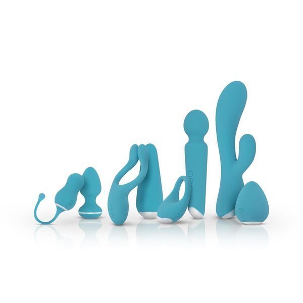 Анальна пробка Cala Azul Blanca Vibrating Anal Plug, 8,3 см (бірюзовий) 30182 фото