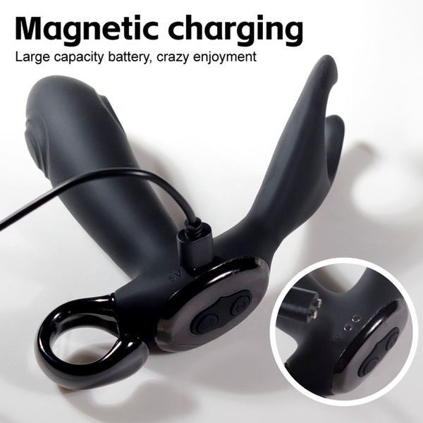 Стимулятор простати B - Series Cute Dual Tapping Anal, 10.1 см (чорний) 86958 фото