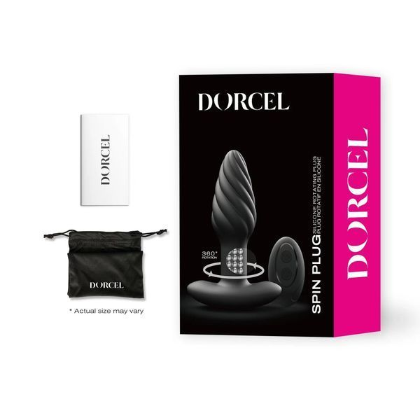 Анальная пробка Dorcel Spin Plug, 12.2 см (черный) 44802 фото